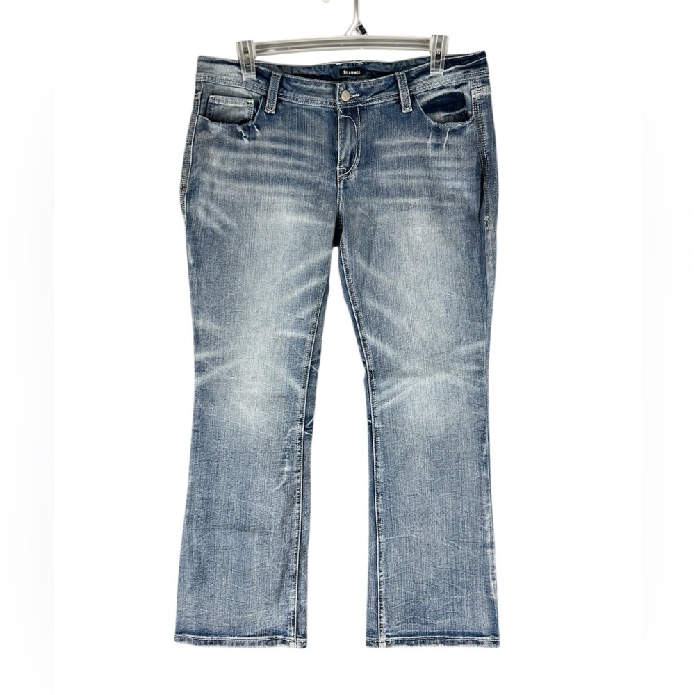 Boot Cut Jeans in Classic Blue Flamingo XXL